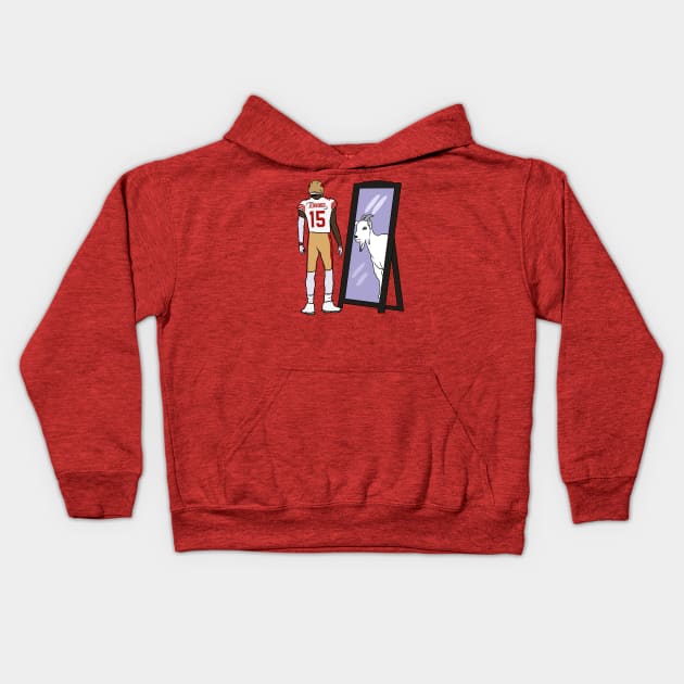 Jauan Jennings Mirror GOAT Kids Hoodie by rattraptees